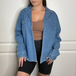 Collar Denim Jacket - Size L